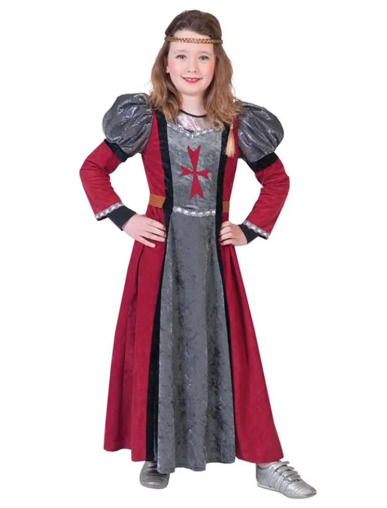 Kinderkostuum Jurk Jonkvrouw Lady Red - Maat 152