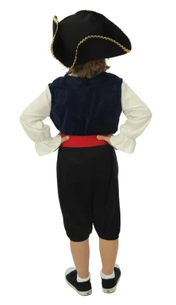 Kinderkostuum piraat met hoed jongen- 3 delig - Blauw - 3-4 jaar