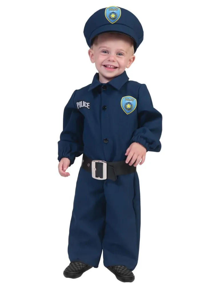 Kinderkostuum Politie Blauw - Maat 92