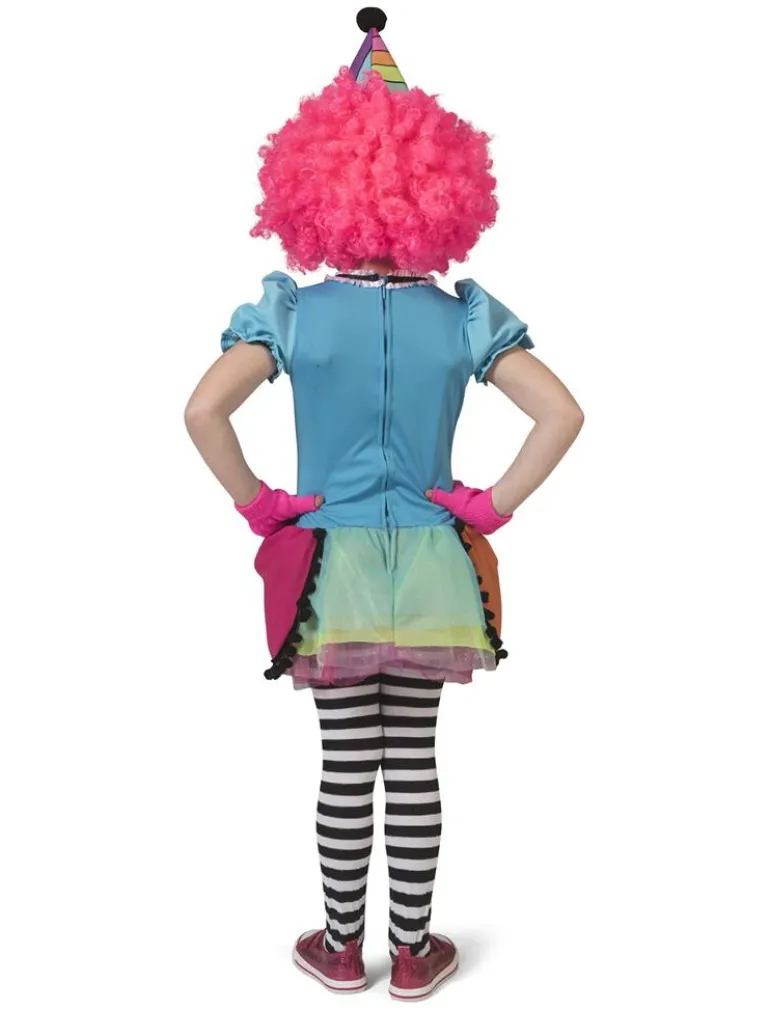 Kinderkostuum Rainbow Clown Meisje - Maat 128