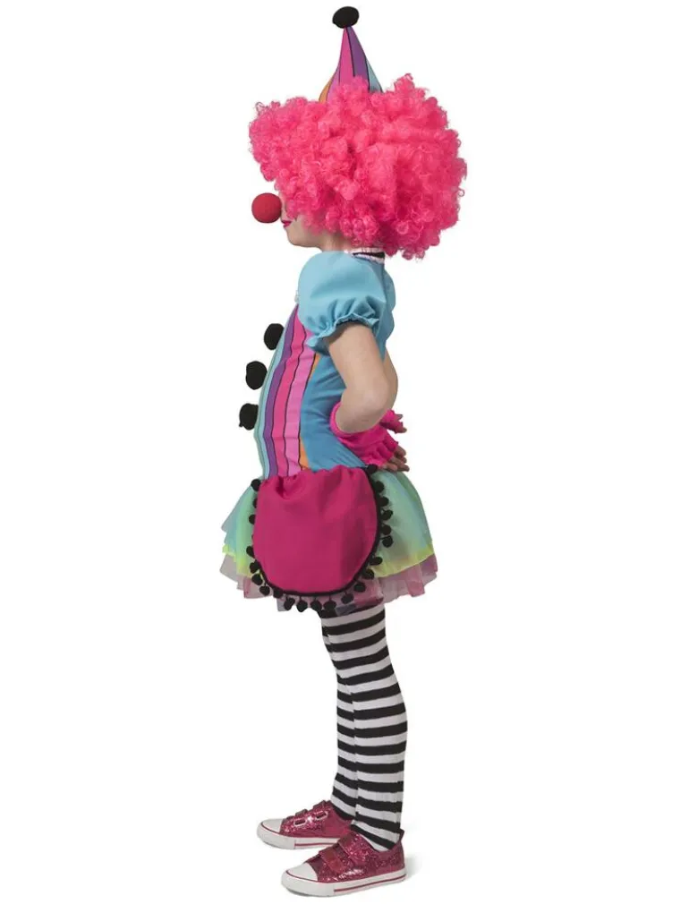 Kinderkostuum Rainbow Clown Meisje - Maat 128
