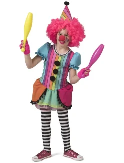 Kinderkostuum Rainbow Clown Meisje - Maat 116
