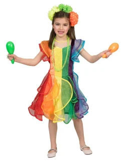 Kinderkostuum Regenboog Prinsessenjurk - Maat 116
