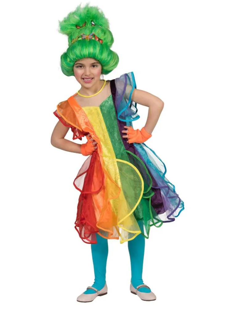Kinderkostuum Regenboog Prinsessenjurk - Maat 128