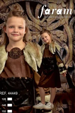 Kinderkostuum Viking Meisje - Maat  140