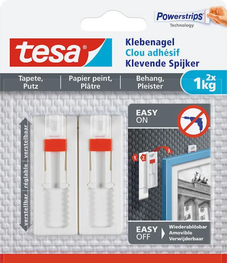 Klevende Spijker behang en pleisterwerk (2 stuks) 1 kg