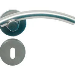 Kruk inox met rozet en sleutelplaat