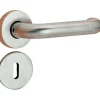 Kruk inox met rozet en sleutelplaat