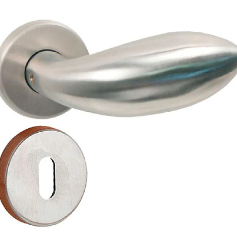 Kruk inox met rozet en sleutelplaat