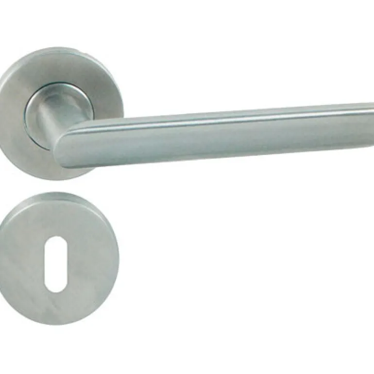 Kruk inox met rozet en sleutelplaat