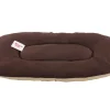Kussen beige / bruin 80 x 55 x 9 cm