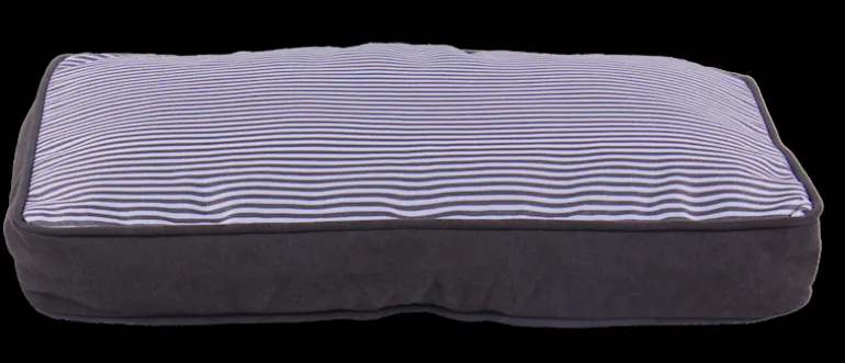 Kussen grijs streep 90 x 59 x 8 cm