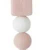 Lapidou Silicone Fopspeenhouder lichtroze - wit