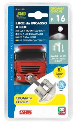 Led Verlichting F16 Wit Chrome