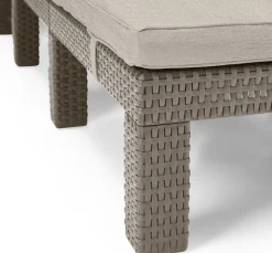 Ligbed Daytona wicker cappucino 195x64x22 cm