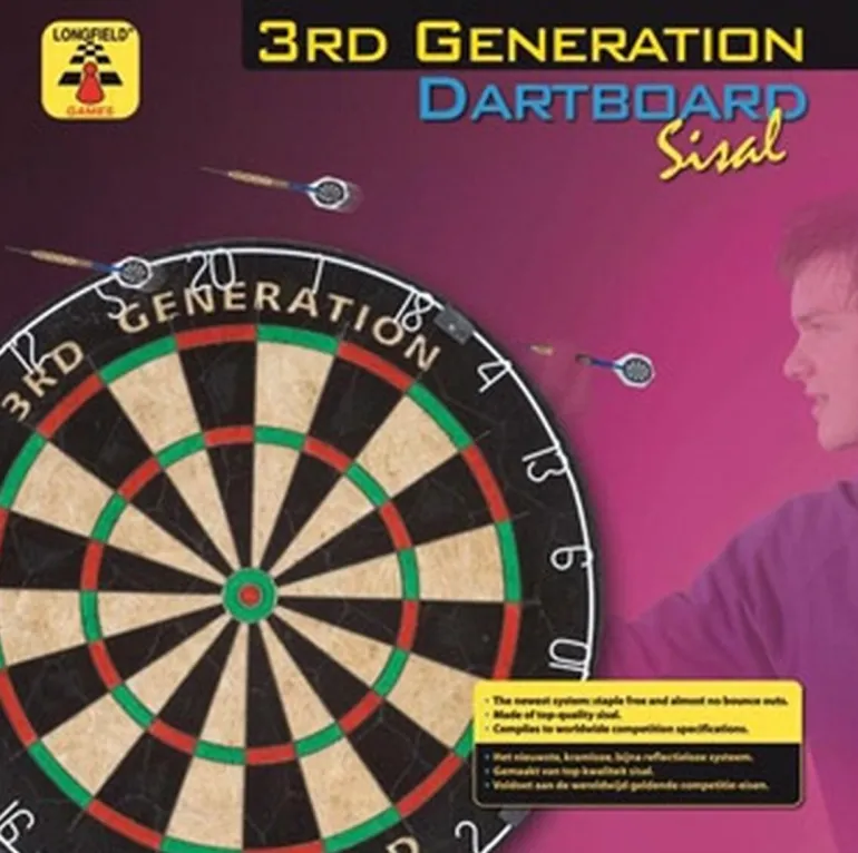 Longfield Dartbord 3rd Generation - Sisal
