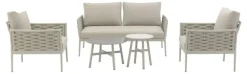 Loungeset Rope Janiek - Aluminium - Beige