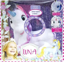 Luna Interactieve Eenhoorn - 3 Verhalen - Bewegende Ogen - 36cm