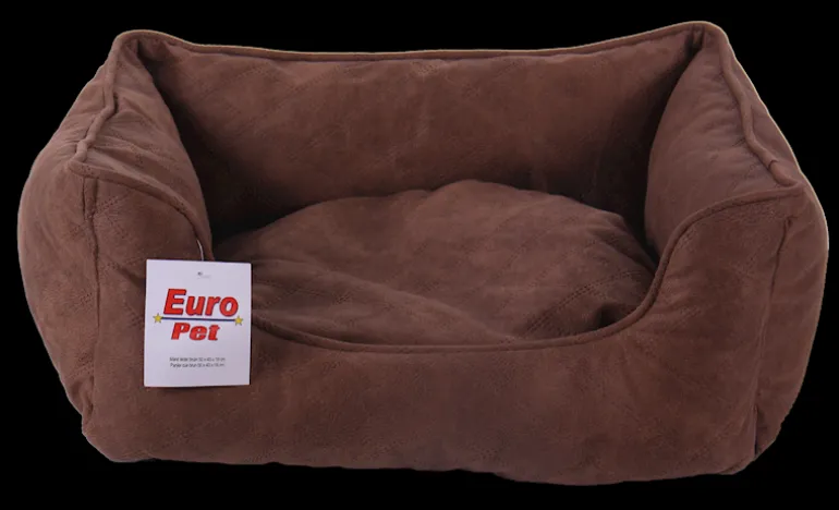 Mand leder bruin 60 x 52 x 20 cm