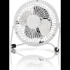 Metalen mini ventilator USB wit 10 cm diameter