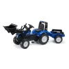 New holland backhoe met aanhangwagen