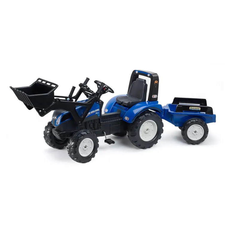 New holland backhoe met aanhangwagen