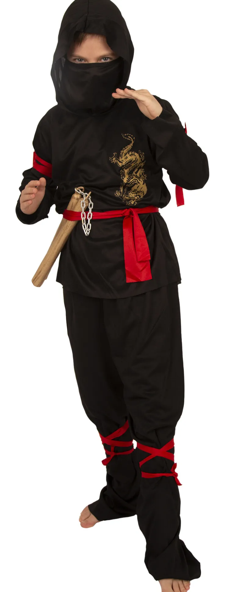 Ninja Kostuum Gouden Draak - Maat 116