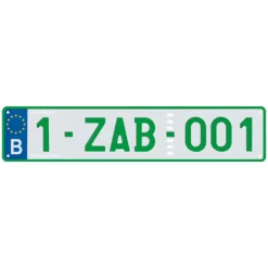 Nummerplaat groen