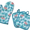 Ovenwantset Flamingo Blauw