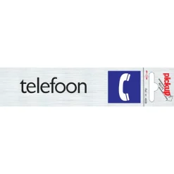 Pictogram alu look telefoon 6,5 x 4,4 cm