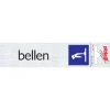 Pictogram bellen aluminium 6,5 x 4,4 cm