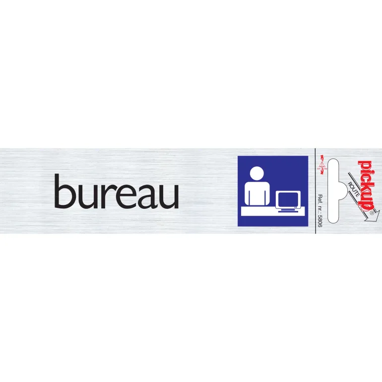 Pictogram bureau aluminium 16,5 x 4,4 cm
