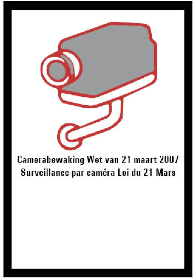 Pictogram camerabewaking 18 x 12 cm