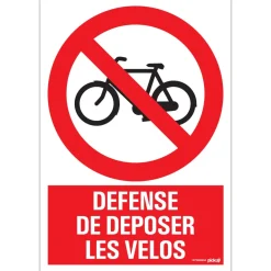 Pictogram défense vélos 23 x 33 cm