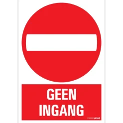 Pictogram geen ingang 23 x 33 cm