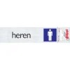 Pictogram heren aluminium 16,5 x 4,4 cm