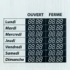 Pictogram heures d'ouverture 17 x 12,5 cm