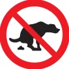 Pictogram hier geen hondenpoep  Ø 18 cm