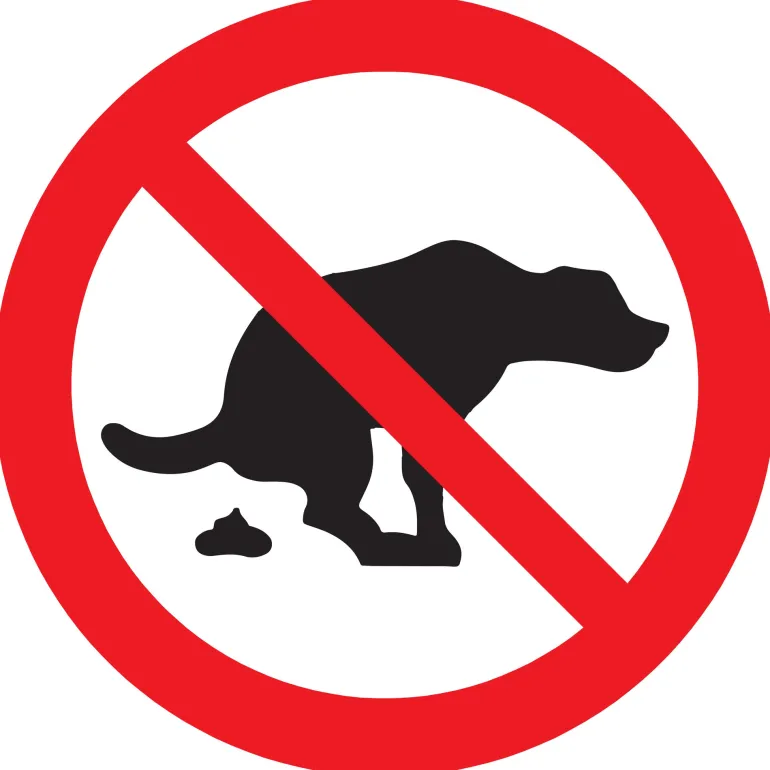 Pictogram hier geen hondenpoep Ø 30 cm