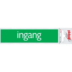 Pictogram ingang aluminium 6,5 x 4,4 cm