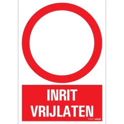 Pictogram inrit vrijlaten 23 x 33 cm