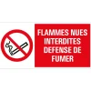 Pictogram interdit de feu 15 x 30 cm