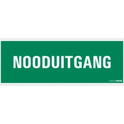 Pictogram nooduitgang 33 x 12 cm
