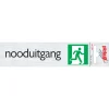 Pictogram nooduitgang aluminium 6,5 x 4,4 cm