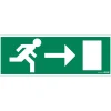 Pictogram nooduitgang rechts 33 x 12 cm
