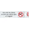 Pictogram nos amis les chiens aluminium 16,5 x 4,4 cm