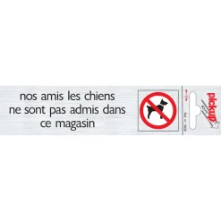 Pictogram nos amis les chiens aluminium 16,5 x 4,4 cm
