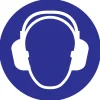 Pictogram oorbescherming Ø 18 cm