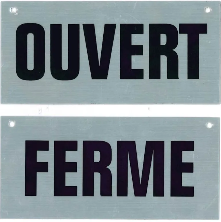 Pictogram panneau ouvert / fermé 17 x 12,5 cm