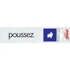 Pictogram poussez aluminium 16,5 x 4,4 cm